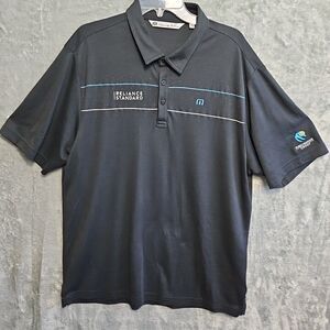 Travis Mathew Mens XL polo black Tokio Marine Group Logo Reliance Standard pima